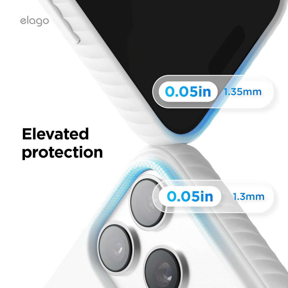 Elago MagRidge Silicone Case for iPhone 17 Pro Max / iPhone 18 Pro Max - White