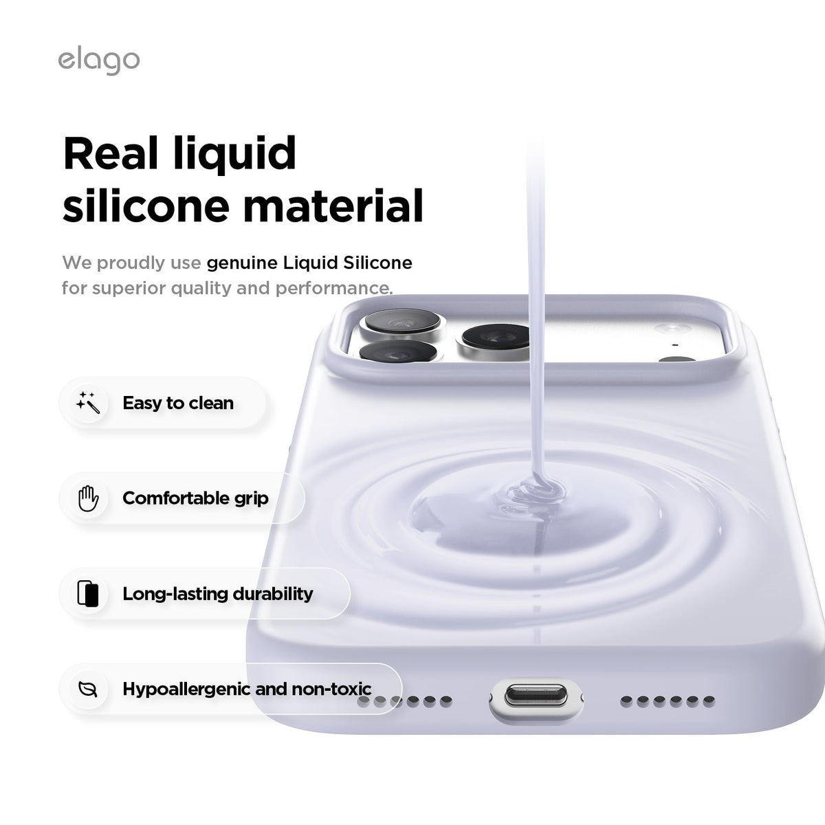 Elago Mag Silicone Case for iPhone 17 Pro Max / iPhone 18 Pro Max - Purple