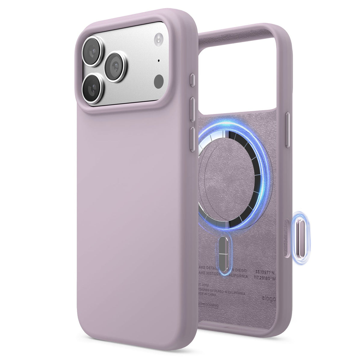 Elago Mag Silicone Case for iPhone 17 Pro Max / iPhone 18 Pro Max - Soft Purple
