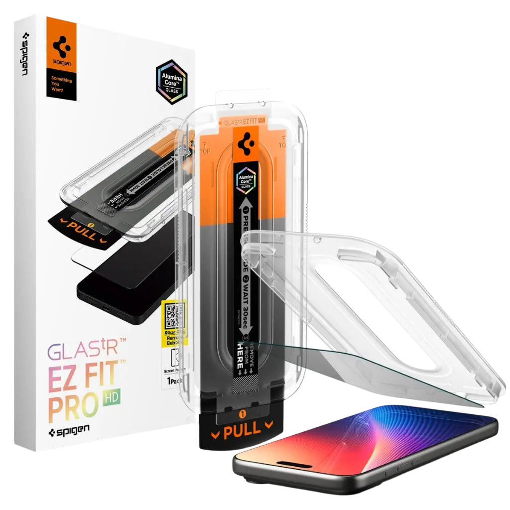 واقي شاشة Spigen iPhone 17 Pro Privacy Screen Protector Glas.tR EZ Fit