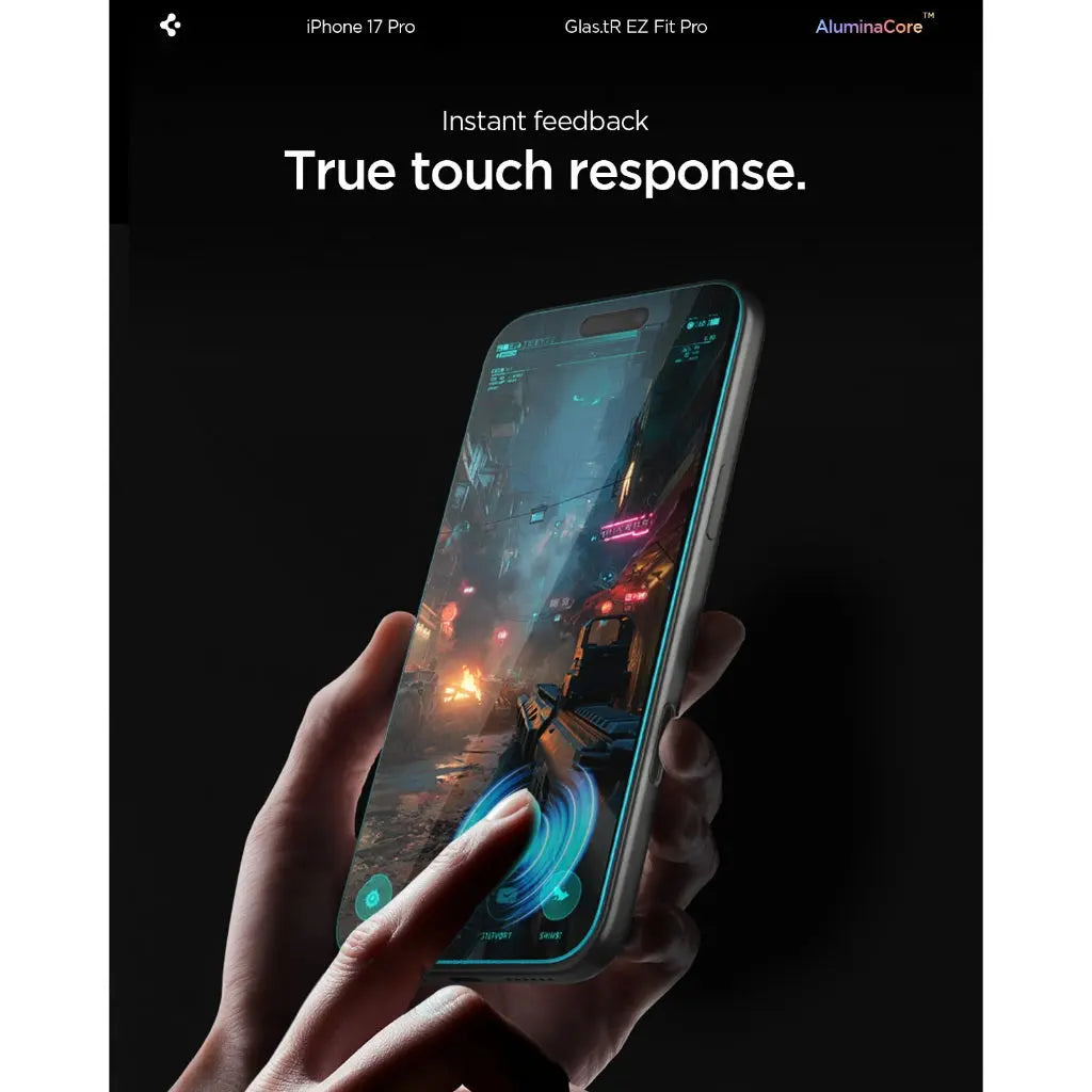 واقي شاشة Spigen iPhone 17 Pro Privacy Screen Protector Glas.tR EZ Fit