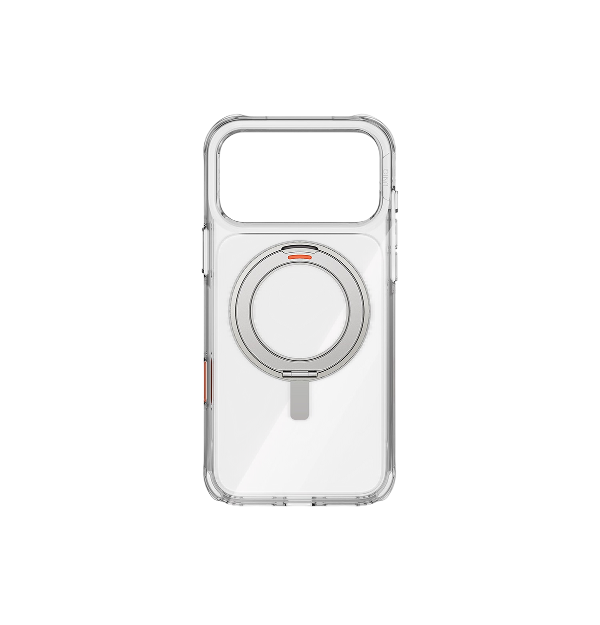 جراب Uniq Swivix الهجين الشفاف بحامل دوار 360° لهاتف iPhone 17 Pro Max