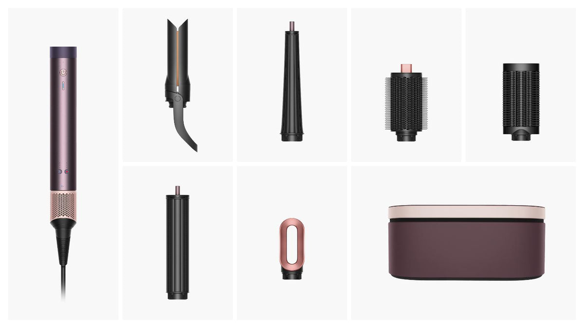 Dyson Airwrap Co-anda2x HS09 Jasper Plum - 2026 Set in the box: Conical and 40mm barrels, Air straightener 2x, brushes, Fast dryer 2x, case