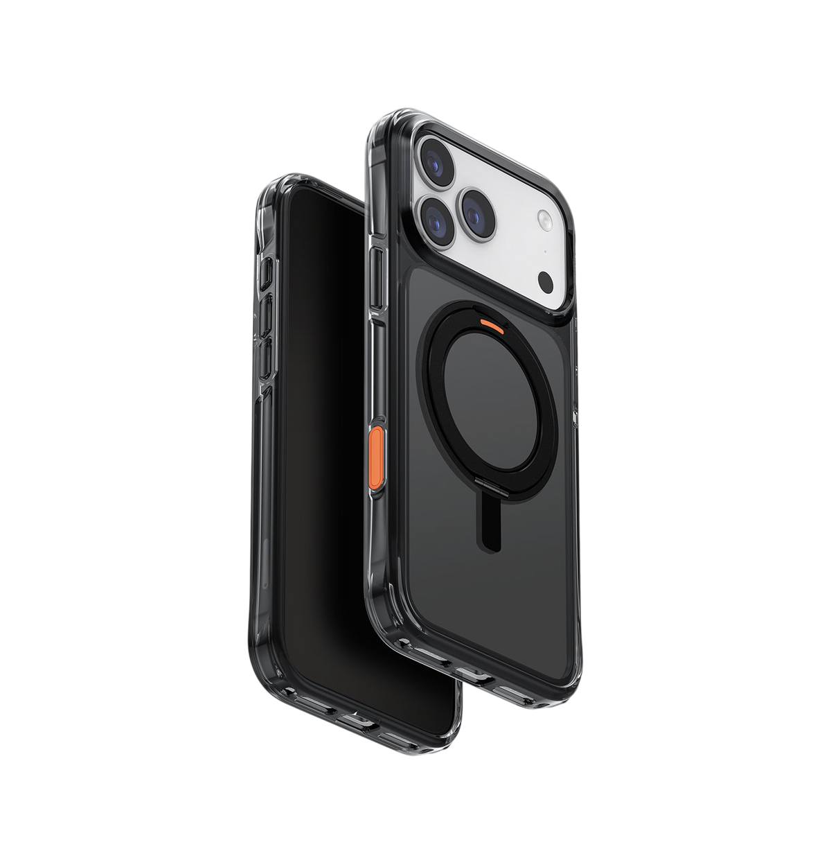 جراب Uniq Swivix الهجين الشفاف بحامل دوار 360° لهاتف iPhone 17 Pro Max