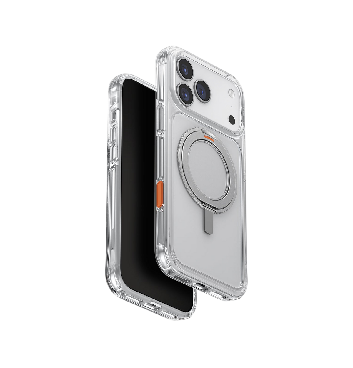 جراب Uniq Swivix الهجين الشفاف بحامل دوار 360° لهاتف iPhone 17 Pro Max