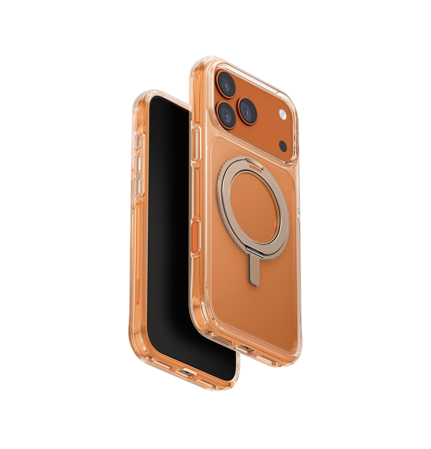جراب Uniq Swivix الهجين الشفاف بحامل دوار 360° لهاتف iPhone 17 Pro Max