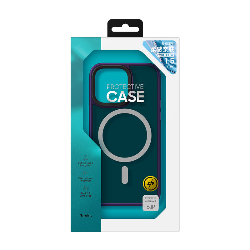 جراب Benks Magnetic Mist Protective Case for iPhone 14 Pro Max - Purpl