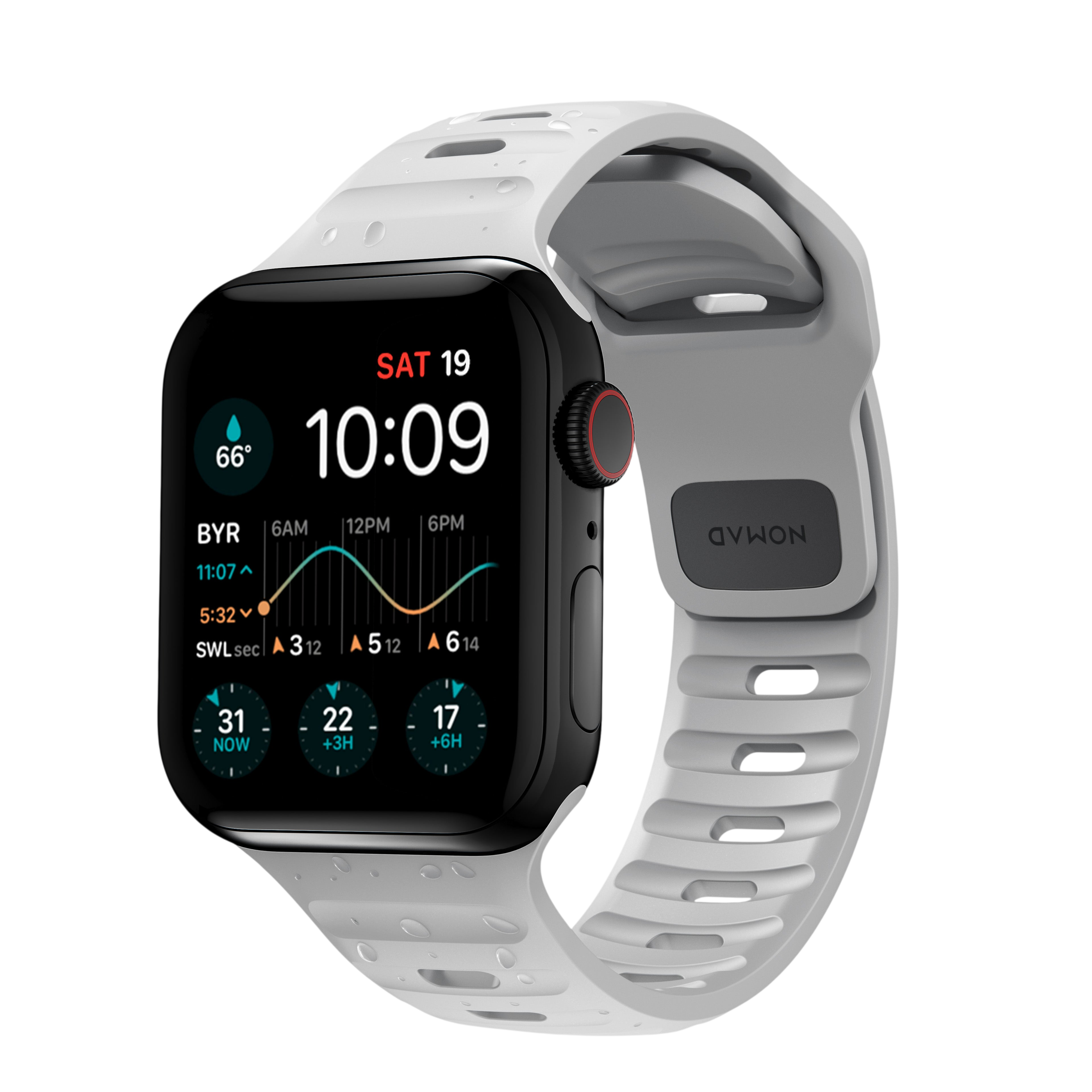 Nomad Waterproof Sport Band for Apple Watch 49mm / 46mm / 45mm - Lunar Gray