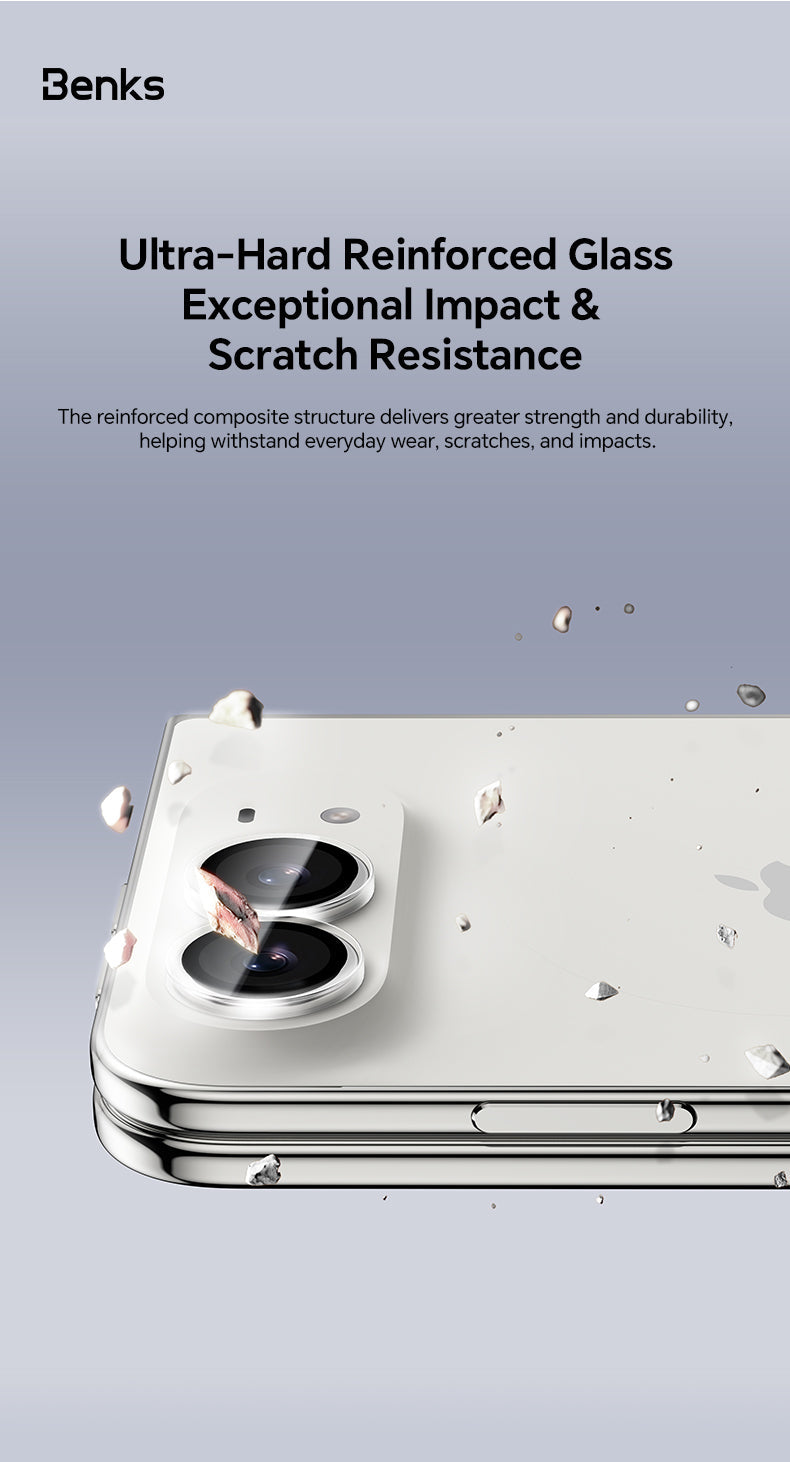 Benks OmniWarrior AR Lens Protector for iPhone Duo - Transparent AR lens protector features