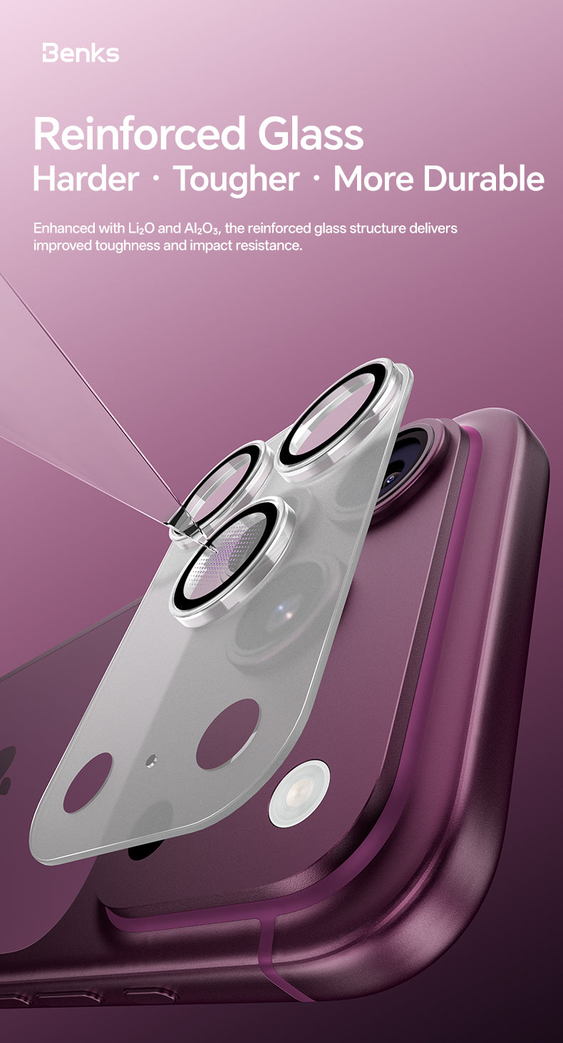Benks OmniWarrior Integrated Lens Protector for iPhone 18 Pro / 18 Pro Max - Transparent AR lens protector features