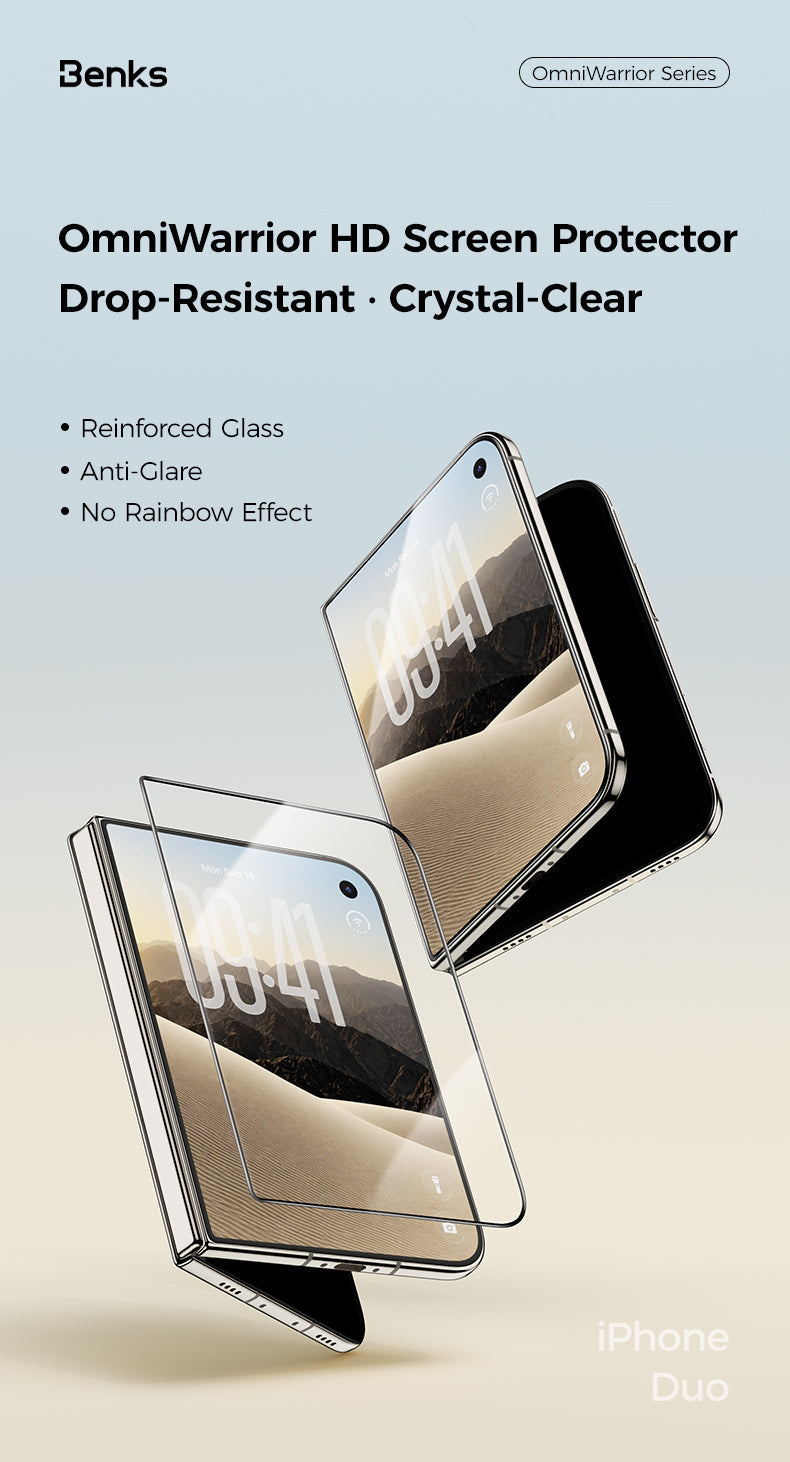 Benks OmniWarrior Screen Protector for iPhone Duo - HD Glass features