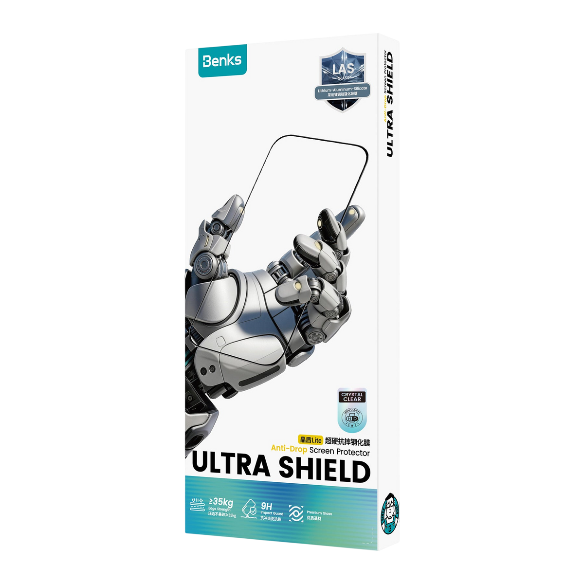 Benks Ultra Shield Plus HD Screen Protector for iPhone Duo - Retail packaging