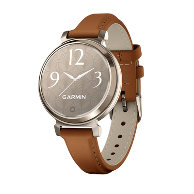 Garmin Lily 2 - Cream Gold / Tan Leather #color_cream-gold-tan-leather