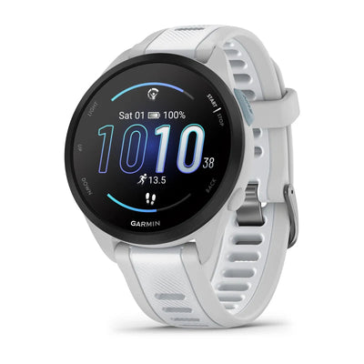 Garmin Forerunner 165 Music GPS Running Smartwatch - Mist Grey / Whitestone #color_mist-grey-whitestone