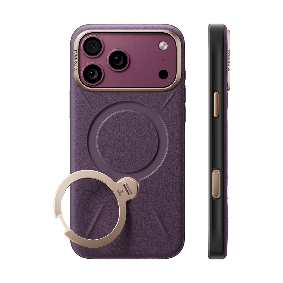 Torras Ostand Q3 VegSkin Case for iPhone 18 Pro - Purple