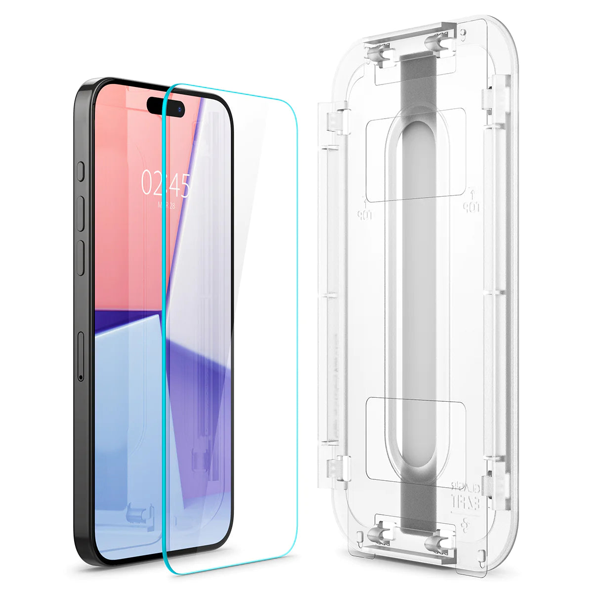 Spigen iPhone 15 Pro Screen Protector EZ FIT GLAS.tR - 2 Pack