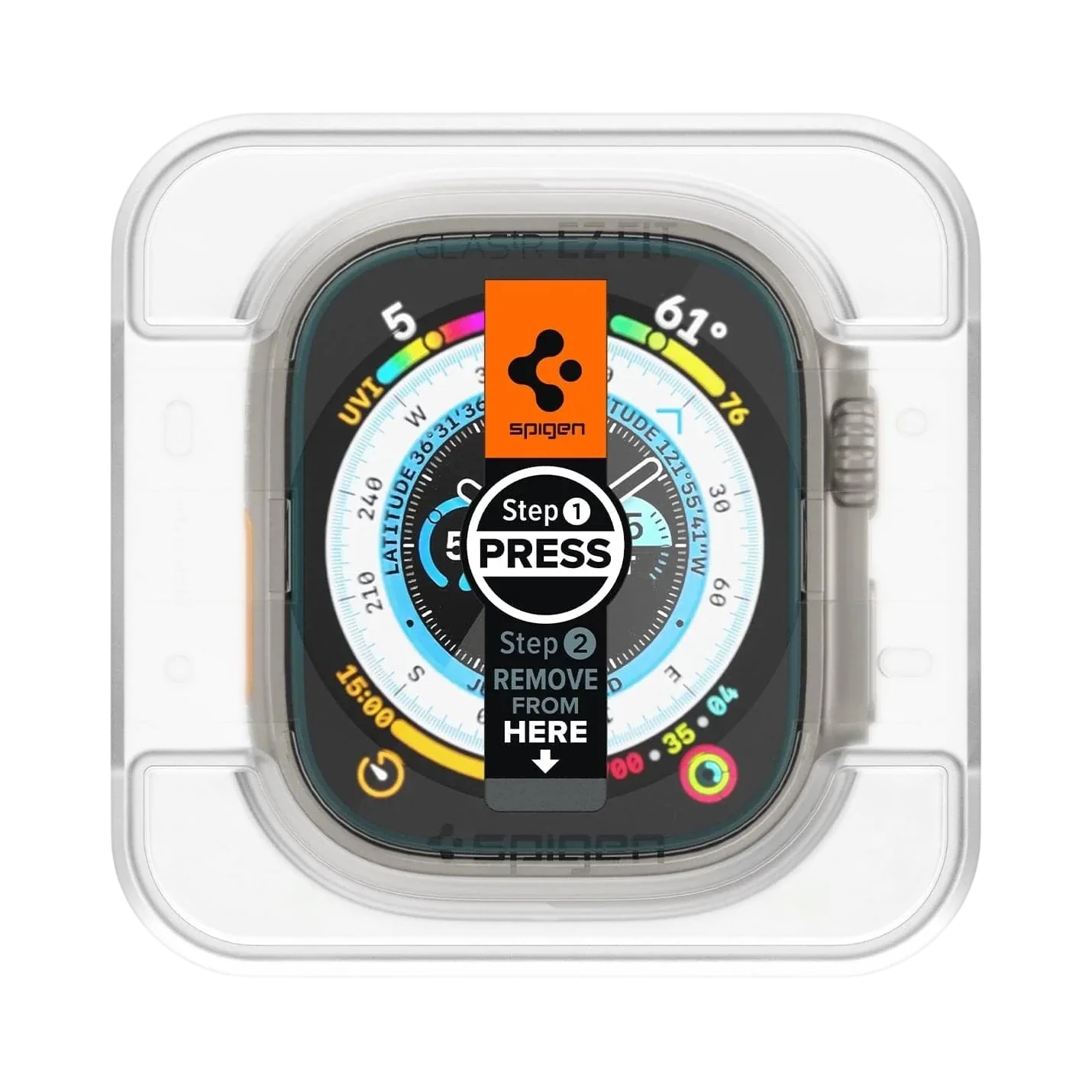 Spigen Apple Watch Ultra 3 / 2 / 1 (49mm) Screen Protector EZ FIT Glas.tR - 2 Pack