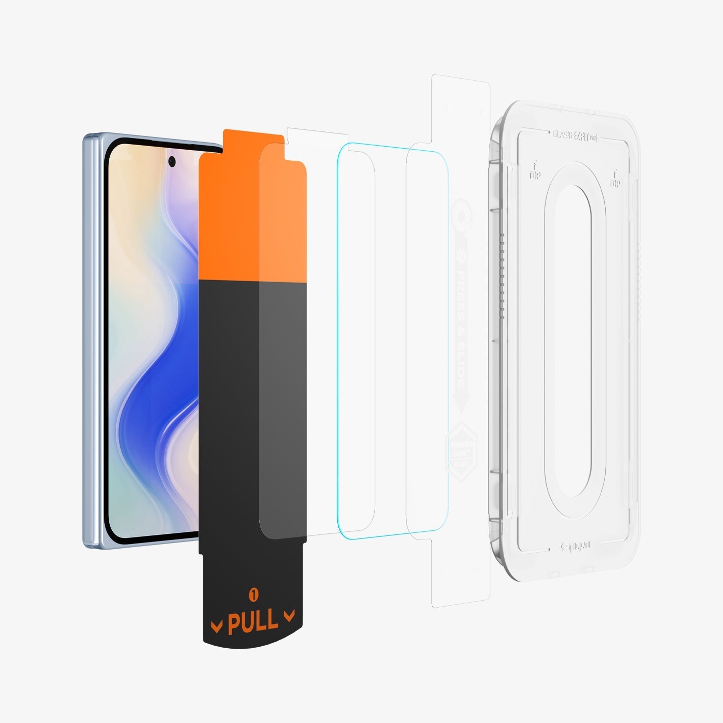 Spigen GLAS.tR EZ Fit Pro Screen Protector for Google Pixel 10 Pro Fold - 2 Pack