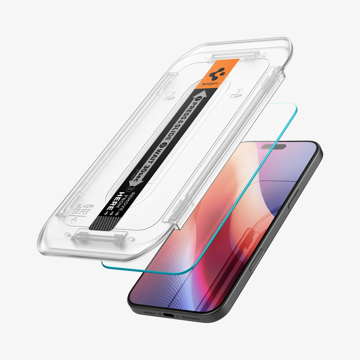 واقي شاشة Spigen iPhone 16 Pro Screen Protector - GLAS.tR EZ Fit - 1 P
