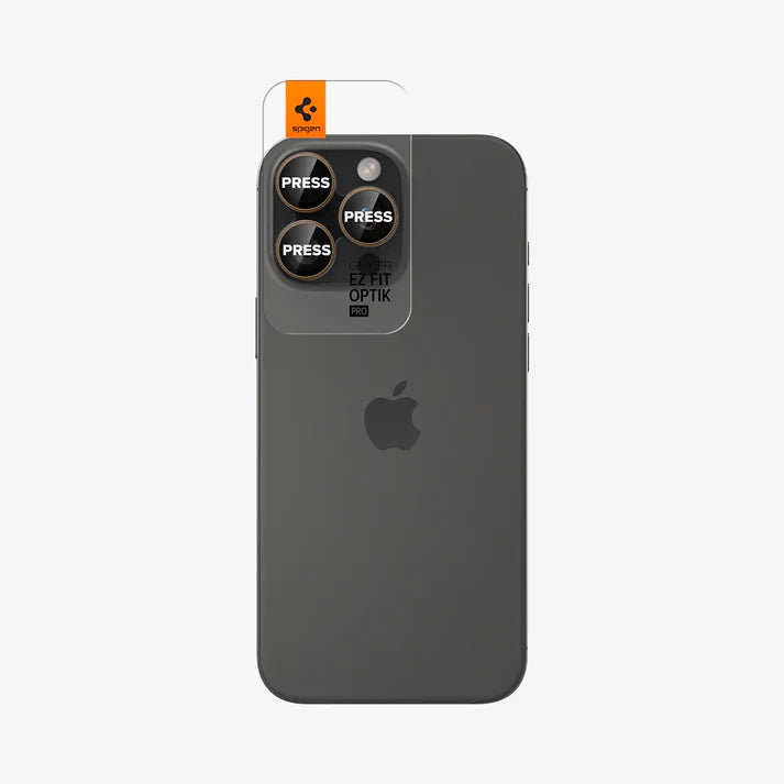 Spigen iPhone 16 Pro Max / 16 Pro Camera Lens Protector EZ Fit GLAS.tR Optik Pro - Desert Titanium