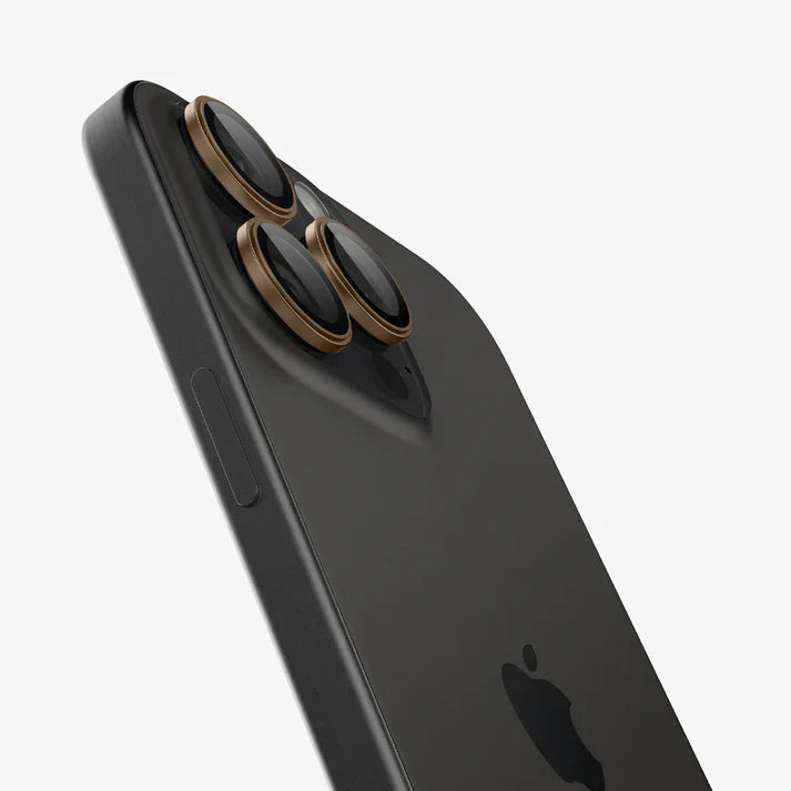 Spigen iPhone 16 Pro Max / 16 Pro Camera Lens Protector EZ Fit GLAS.tR Optik Pro - Desert Titanium