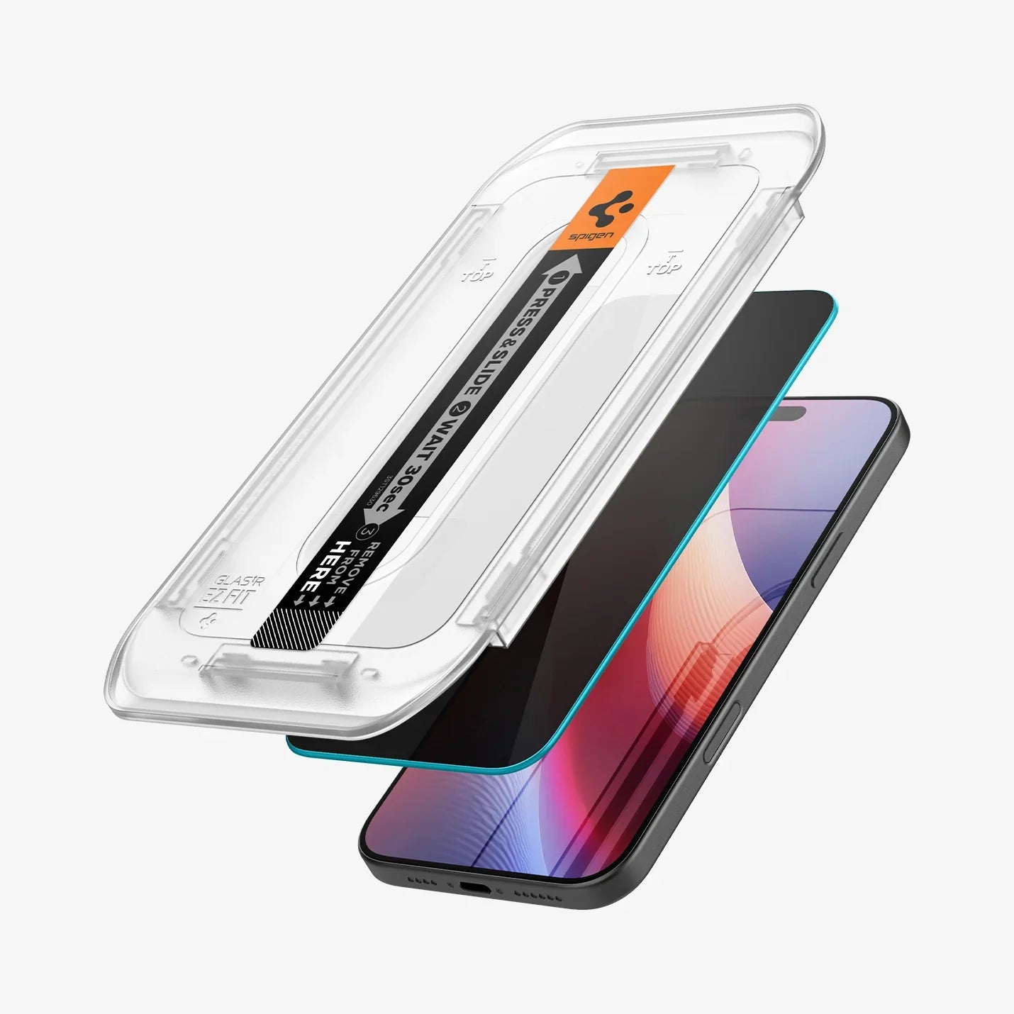 واقي شاشة Spigen iPhone 16 Pro Screen Protector - GLAS.tR EZ Fit Priva