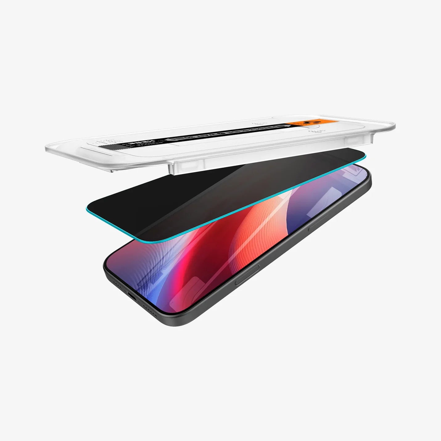 واقي شاشة Spigen iPhone 16 Pro Screen Protector - GLAS.tR EZ Fit Priva