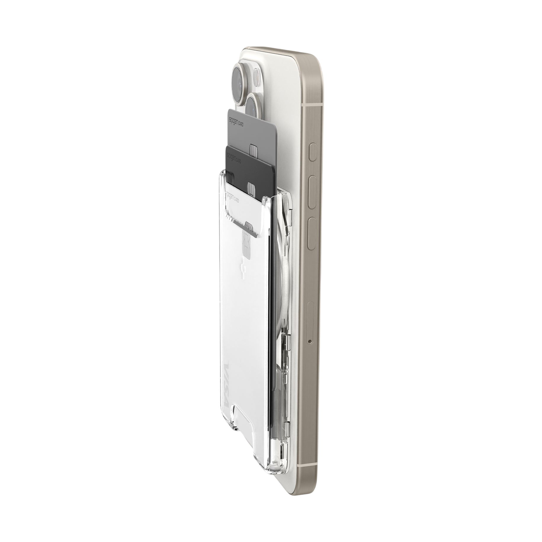 حافظة بطاقات Spigen Ultra Hybrid MagFit Wallet (MagFit) Clear