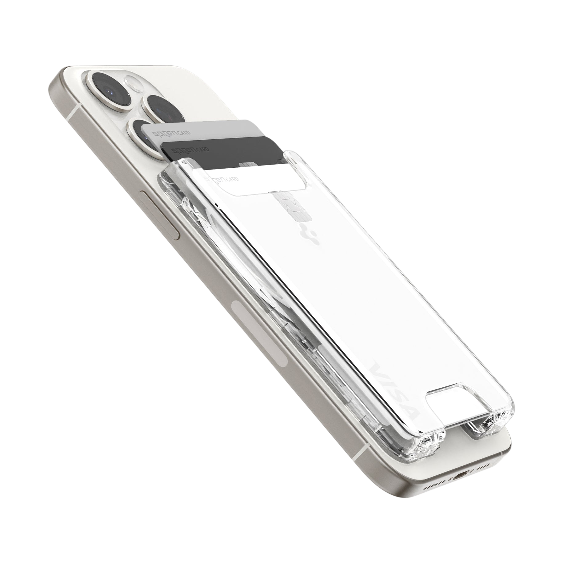 حافظة بطاقات Spigen Ultra Hybrid MagFit Wallet (MagFit) Clear
