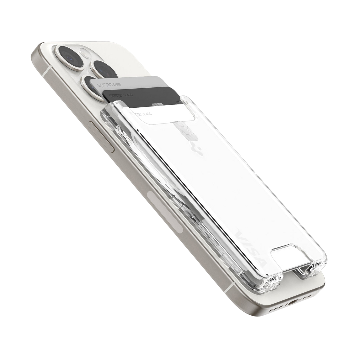 حافظة بطاقات Spigen Ultra Hybrid MagFit Wallet (MagFit) Clear