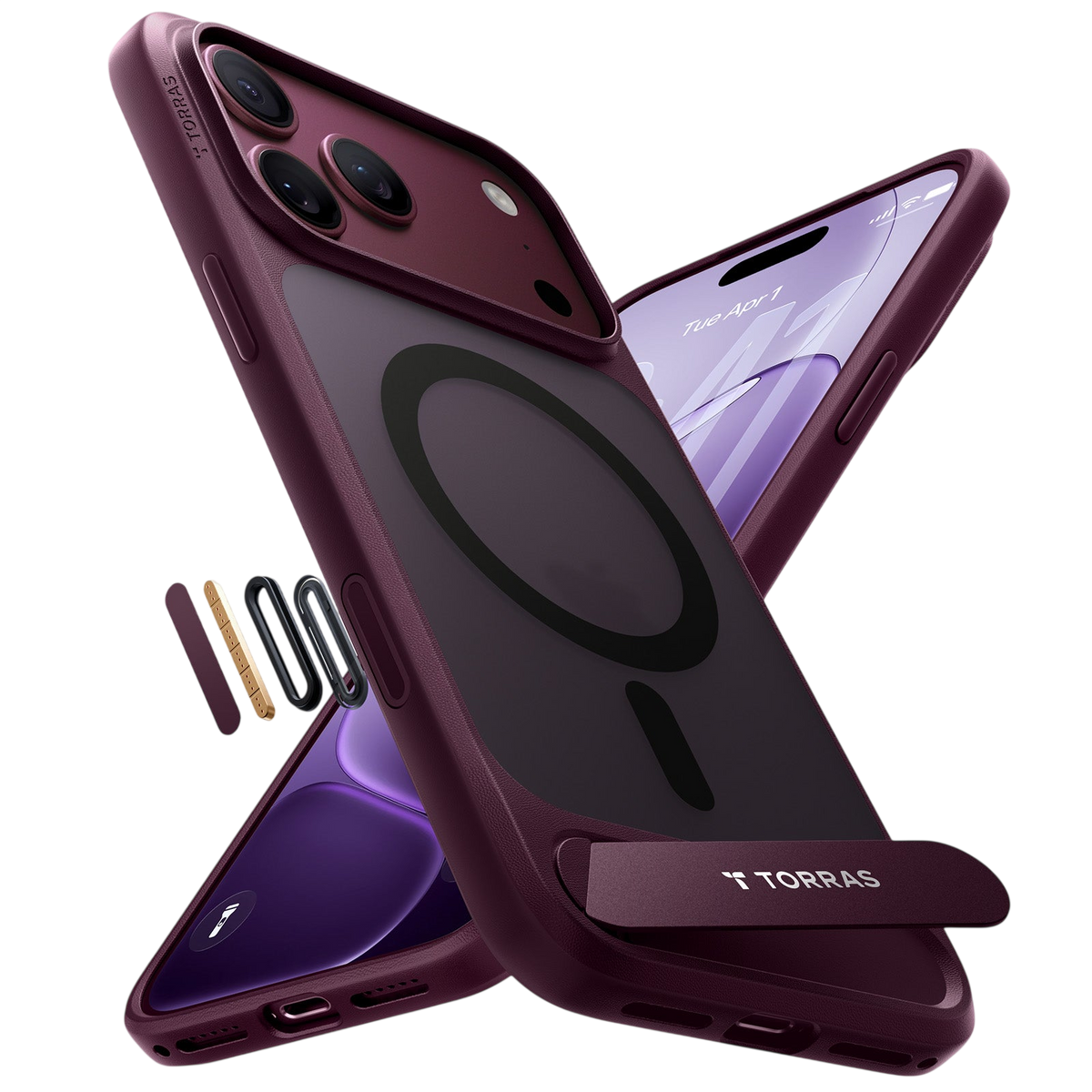 Torras Ostand L1 Case for iPhone 17 Pro Max / iPhone 18 Pro Max - Purple