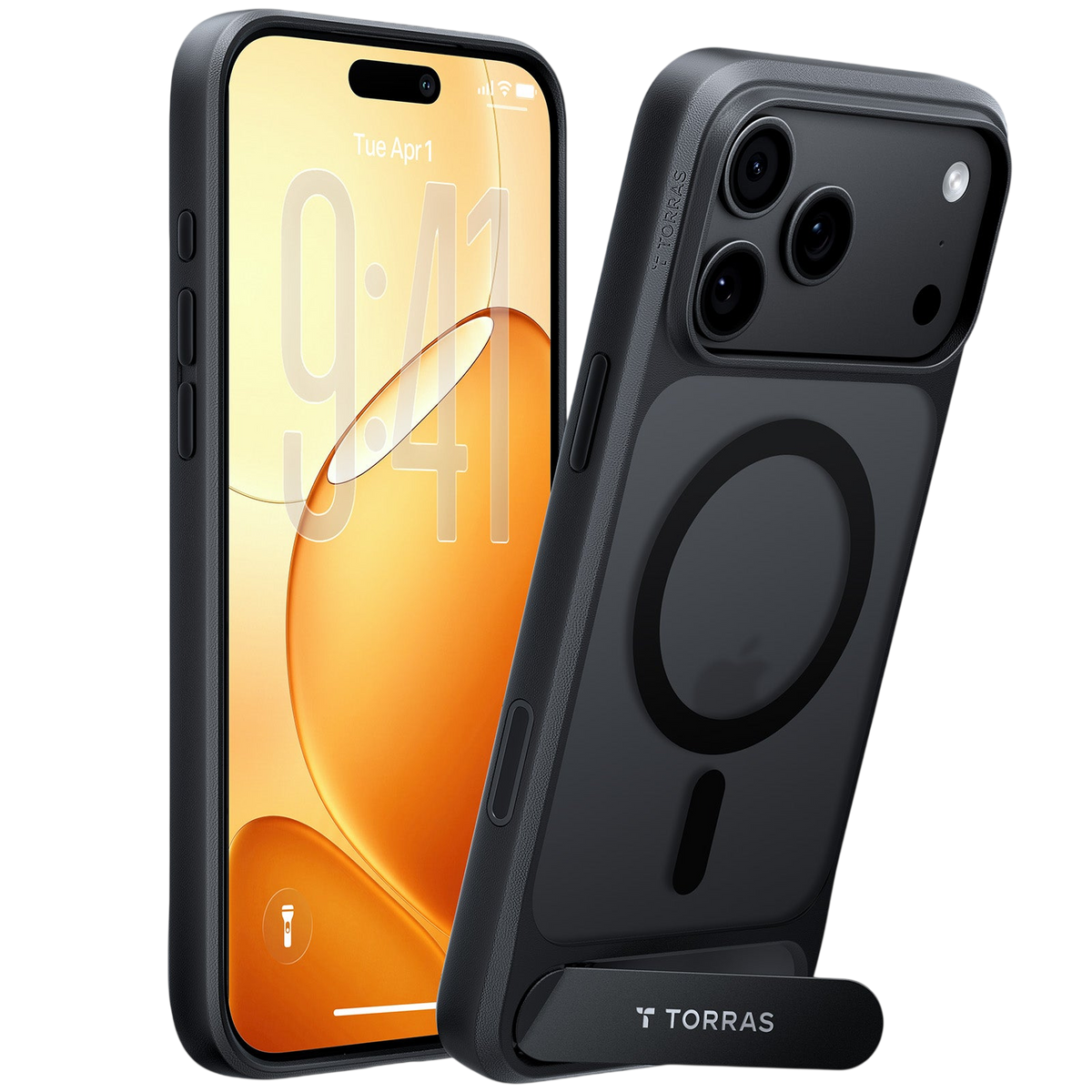 Torras Ostand L1 Case for iPhone 17 Pro / iPhone 18 Pro - Black