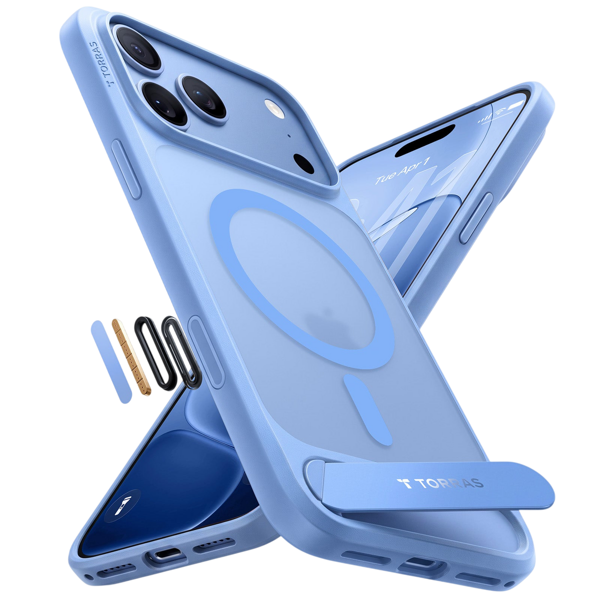 Torras Ostand L1 Case for iPhone 17 Pro / iPhone 18 Pro - Blue