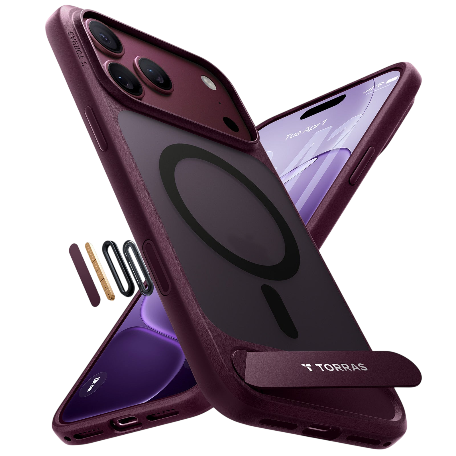 Torras Ostand L1 Case for iPhone 17 Pro / iPhone 18 Pro - Purple