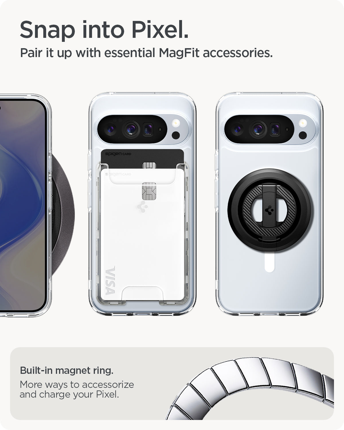 جراب Spigen Ultra Hybrid Metal Ring (MagFit) Case for Google Pixel 10