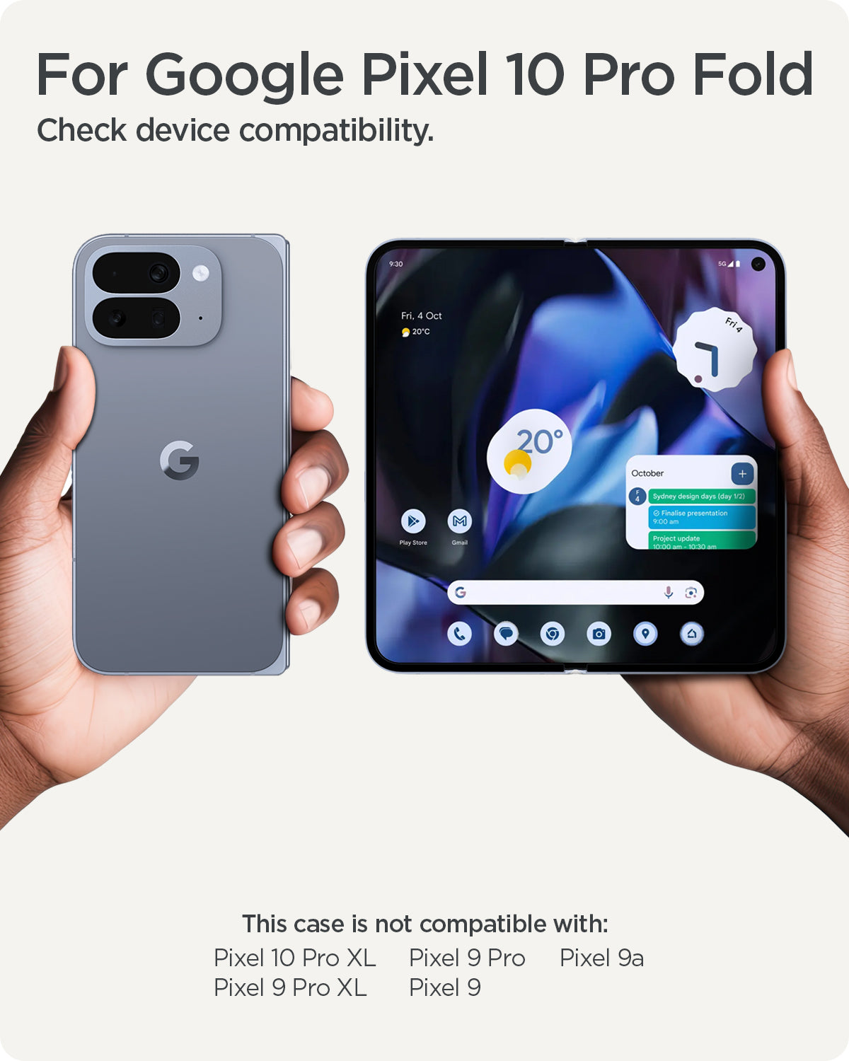 Spigen GLAS.tR EZ Fit Pro Screen Protector for Google Pixel 10 Pro Fold - 2 Pack