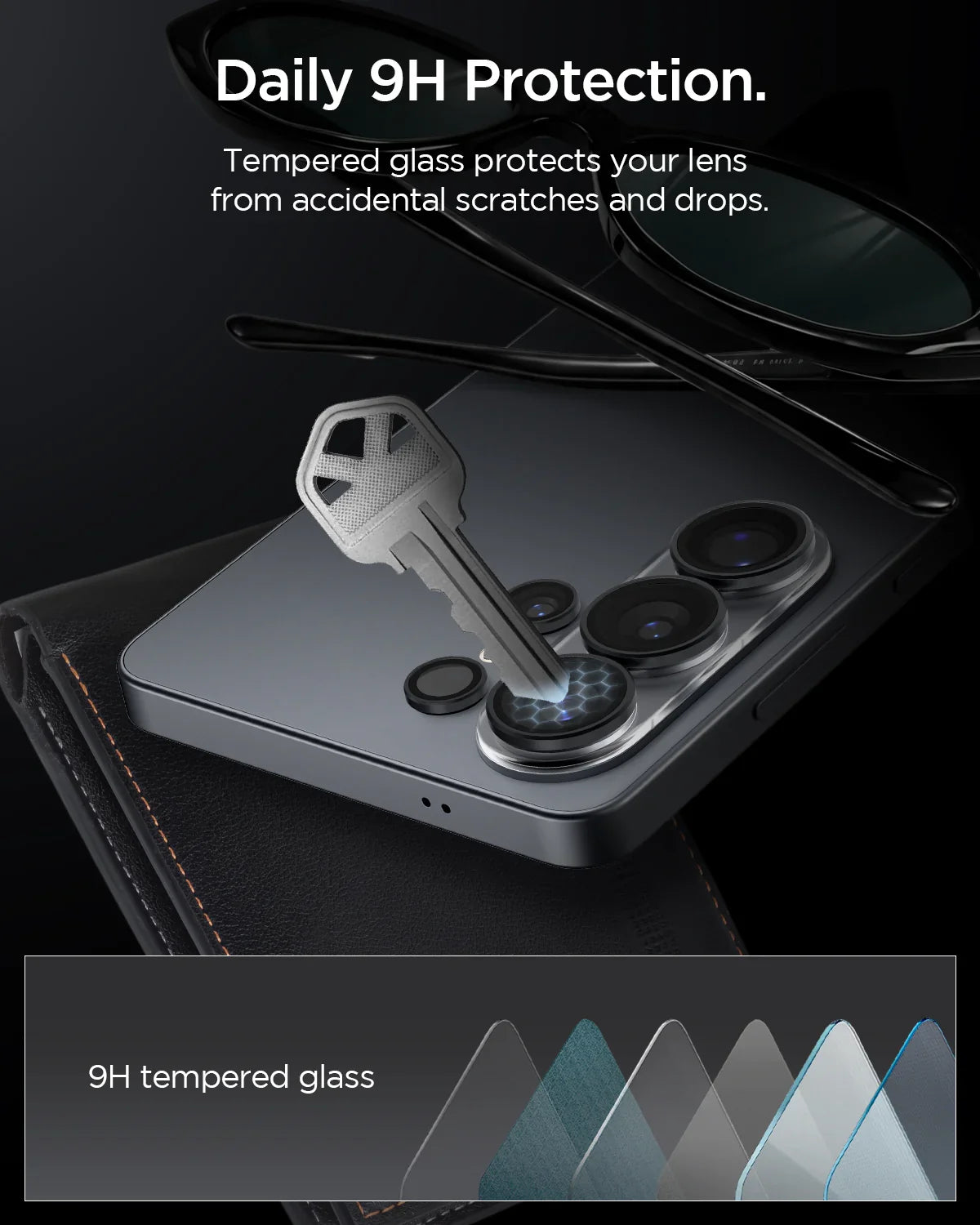 واقي شاشة Spigen Glas.tREZFit Optik Black Lens Protector for GalaxyS26