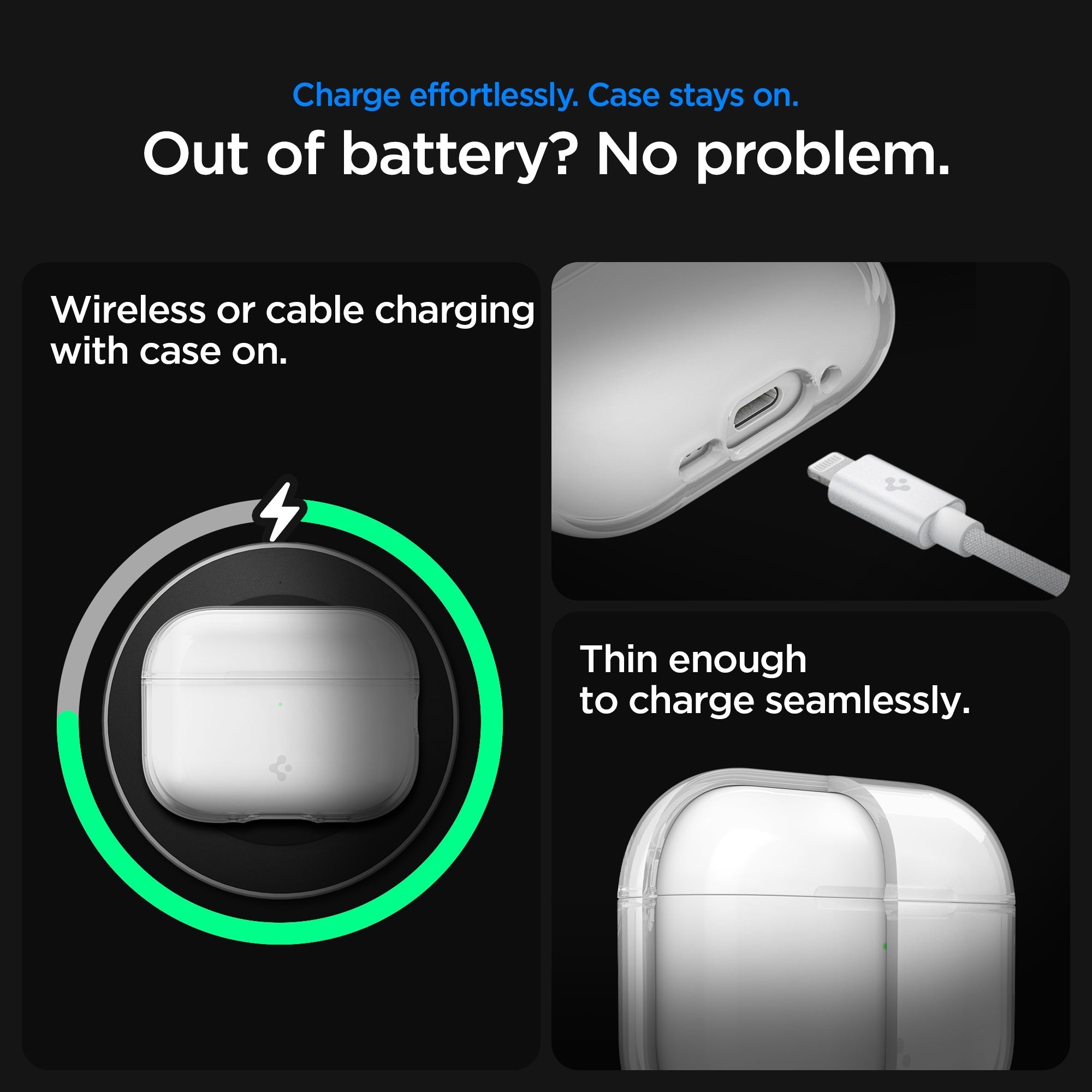 حافظة سبيجن السائلة كريستال لـ AIrPods Pro 3 (2025)