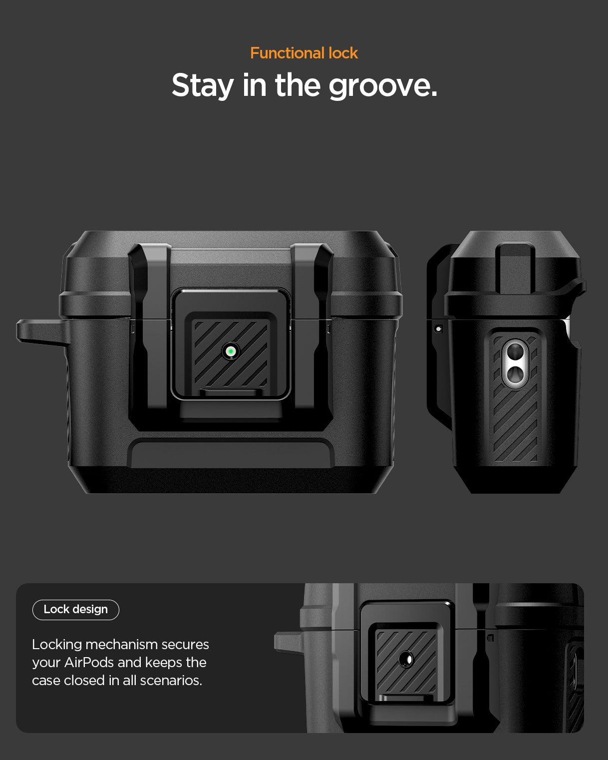 Spigen Lock Fit Case for AirPods Pro 3 (2025)