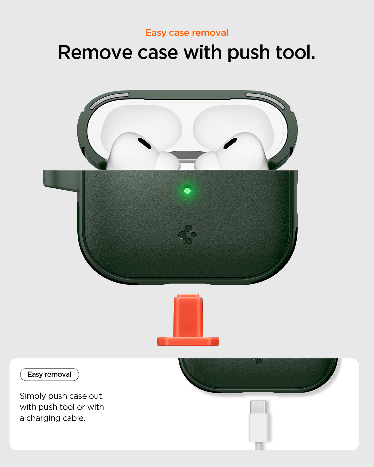Spigen Vault Case for AirPods Pro 3 (2025) - Midnight Green