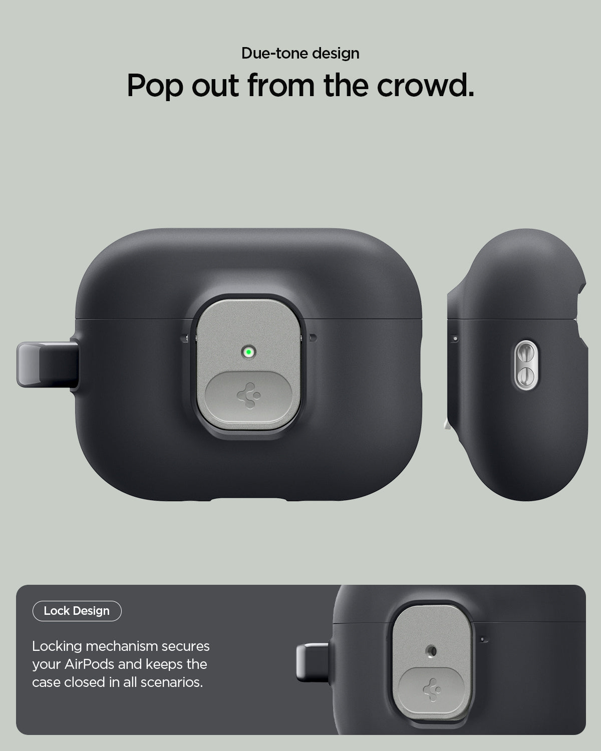 Spigen Nano Pop Case for AirPods Pro 3 (2025) - Black Sesame