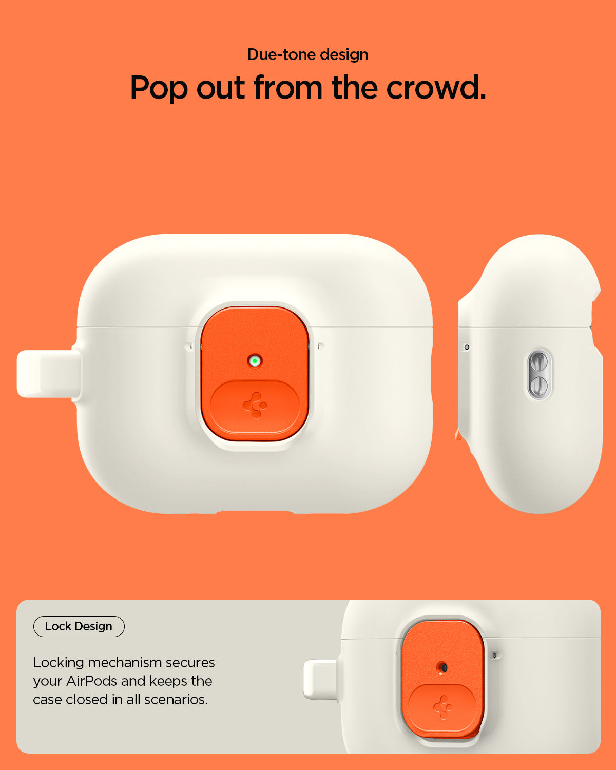 Spigen Nano Pop Case for AirPods Pro 3 (2025) - Orange Beige