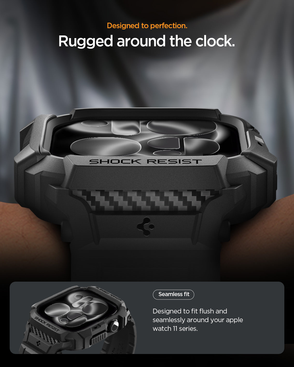 جراب ساعة Spigen Rugged Armor Pro 2 Case + Band for Apple Watch Series