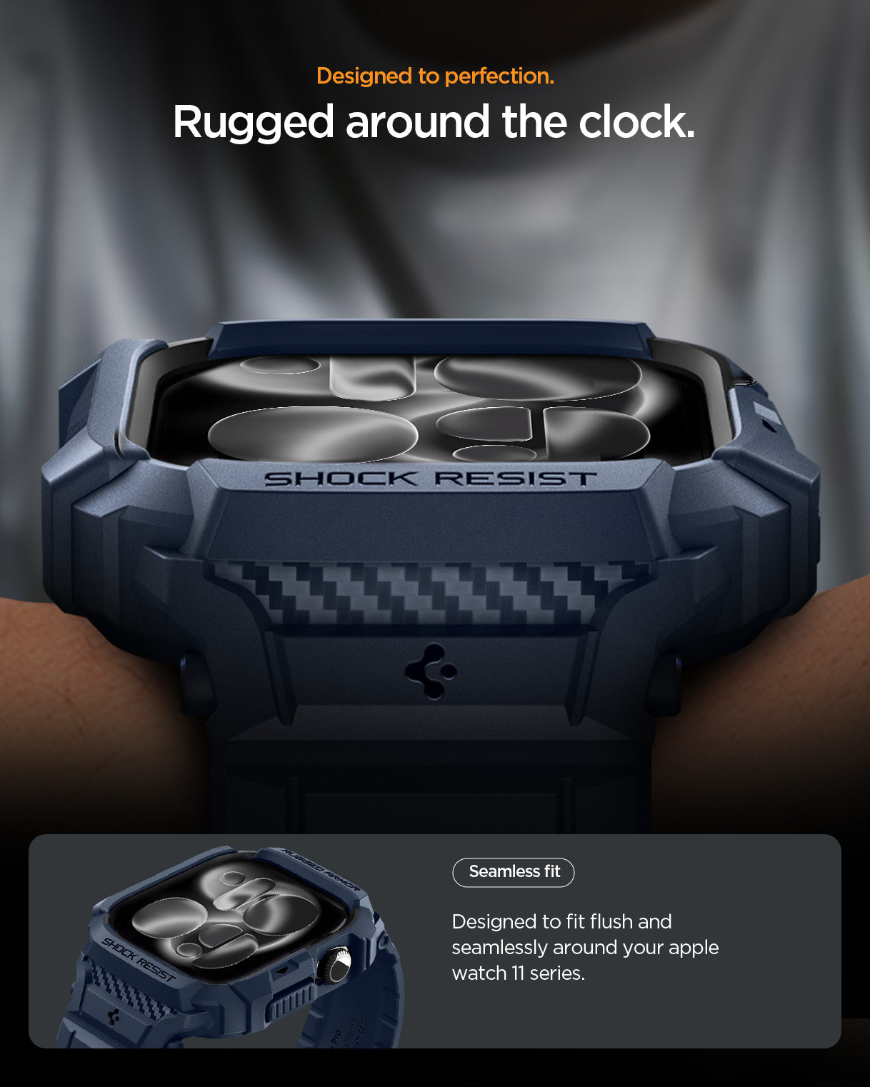 جراب ساعة Spigen Rugged Armor Pro 2 Case + Band for Apple Watch Series