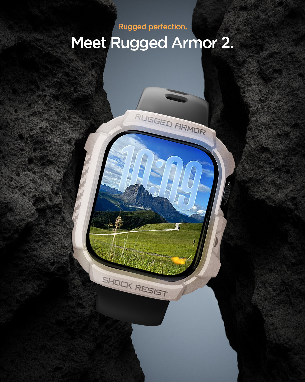 حافظة سبجن روجيد أرمور 2 لسلسلة ساعة آبل 11 / سلسلة 10 46mm