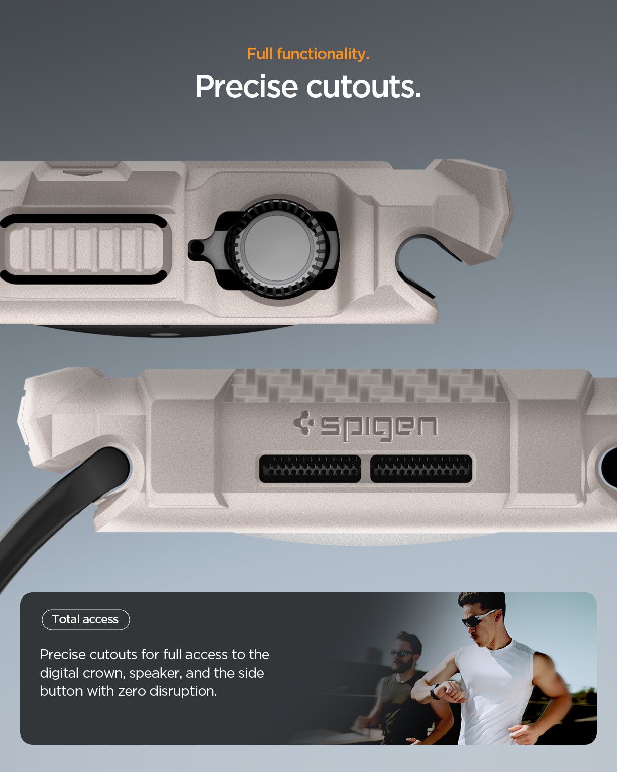 حافظة سبجن روجيد أرمور 2 لسلسلة ساعة آبل 11 / سلسلة 10 46mm