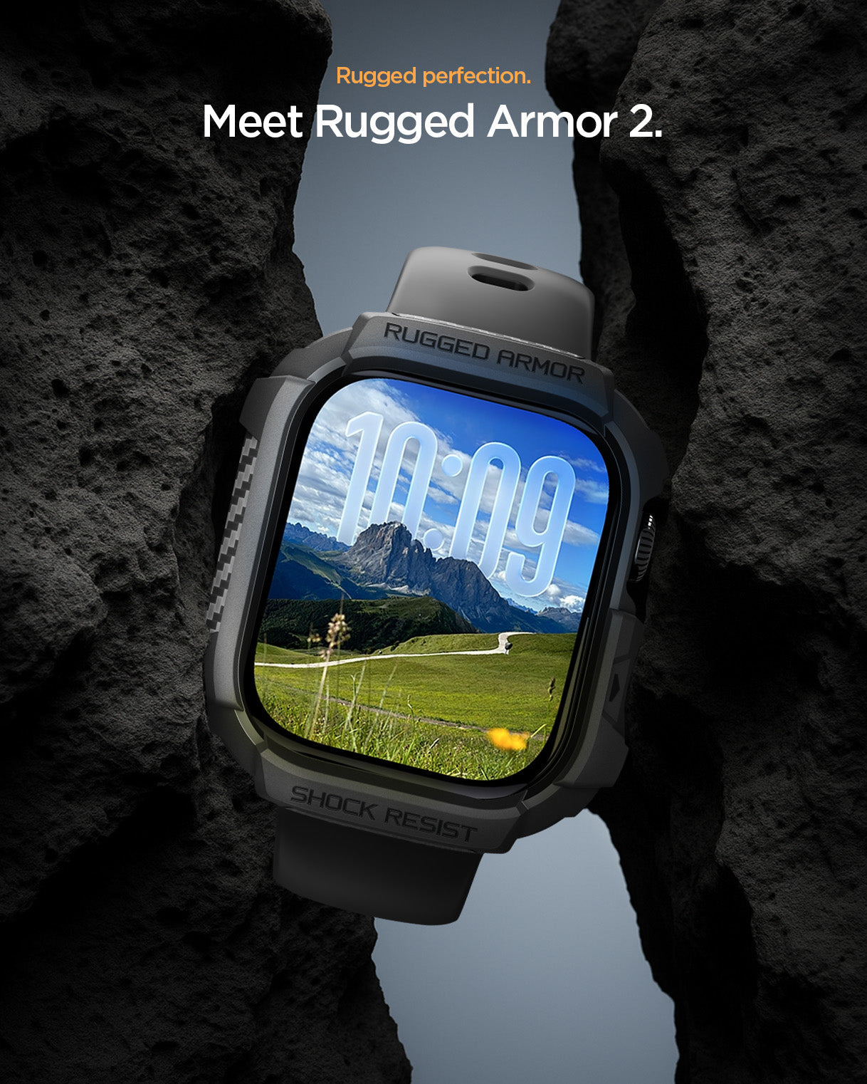 حافظة سبجن روجيد أرمور 2 لسلسلة ساعة آبل 11 / سلسلة 10 46mm