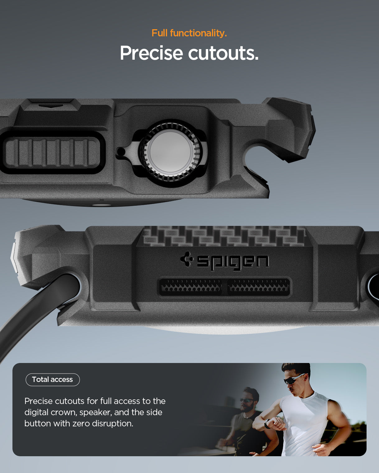 حافظة سبجن روجيد أرمور 2 لسلسلة ساعة آبل 11 / سلسلة 10 46mm