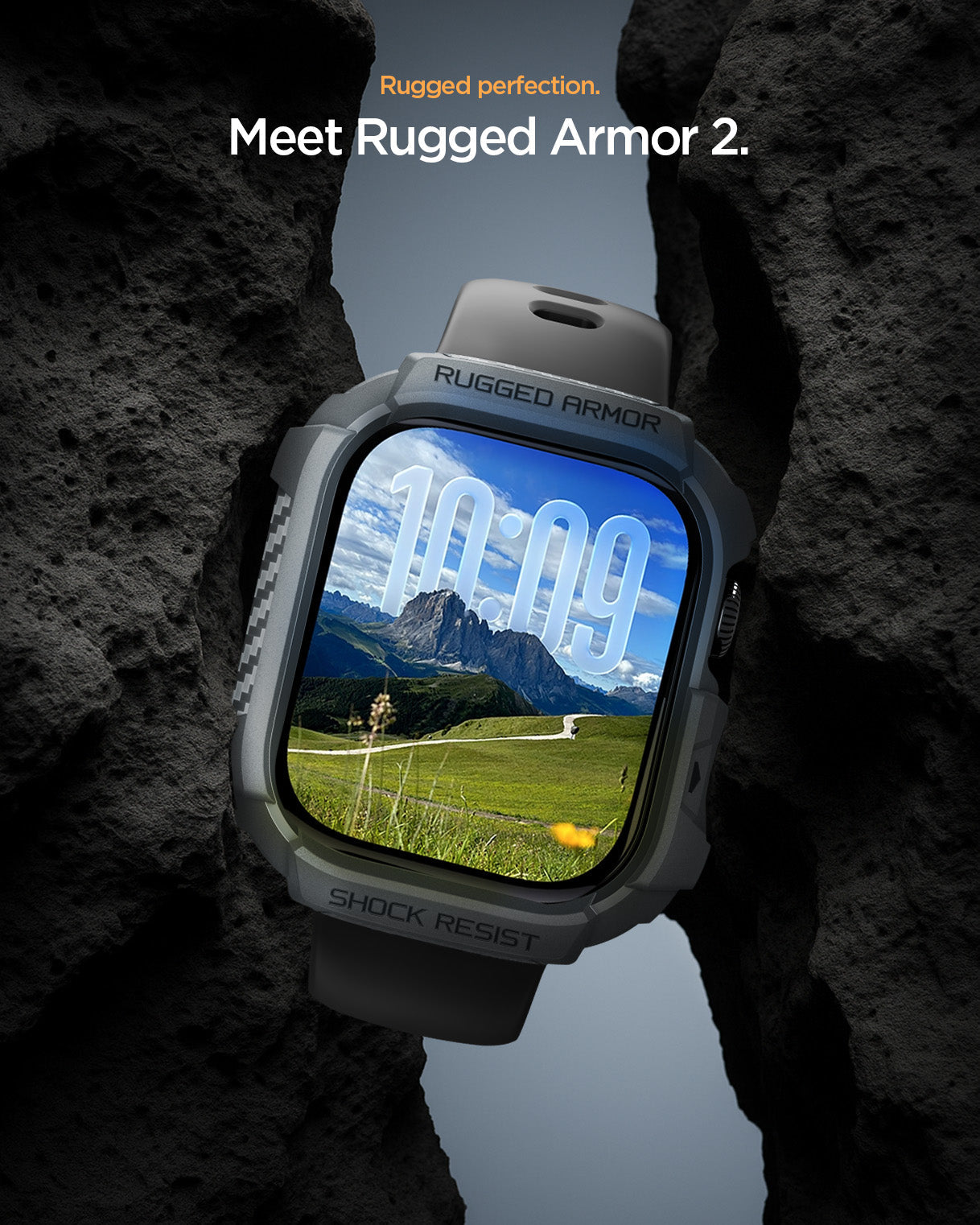 حافظة سبجن روجيد أرمور 2 لسلسلة ساعة آبل 11 / سلسلة 10 46mm