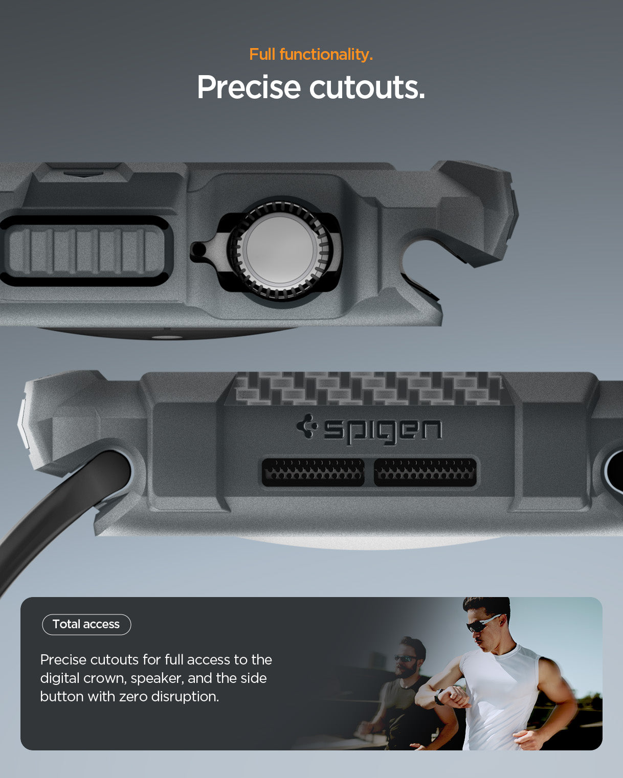 حافظة سبجن روجيد أرمور 2 لسلسلة ساعة آبل 11 / سلسلة 10 46mm